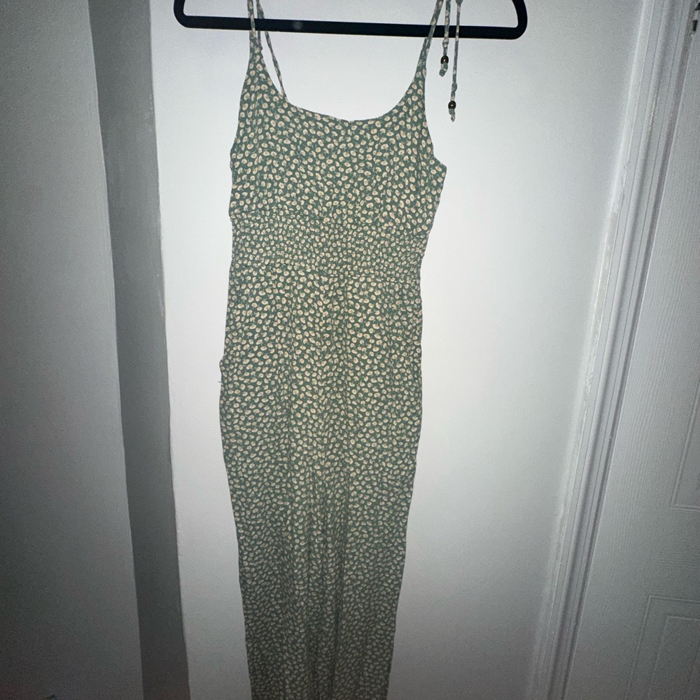 Green Floral Women's Jumpsuit